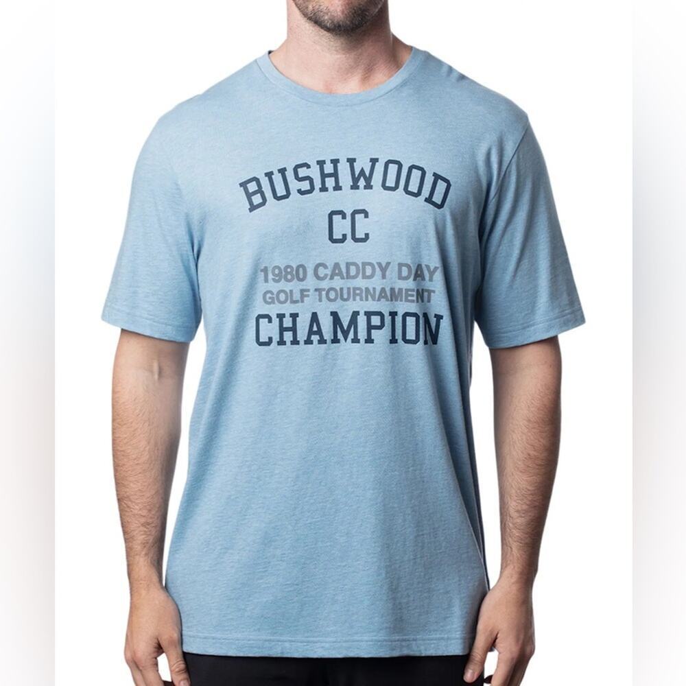 TRAVIS‎ MATHEW MENS CADDY DAY T-SHIRT - HEATHER BEL AIR BLUE NWT Size Small